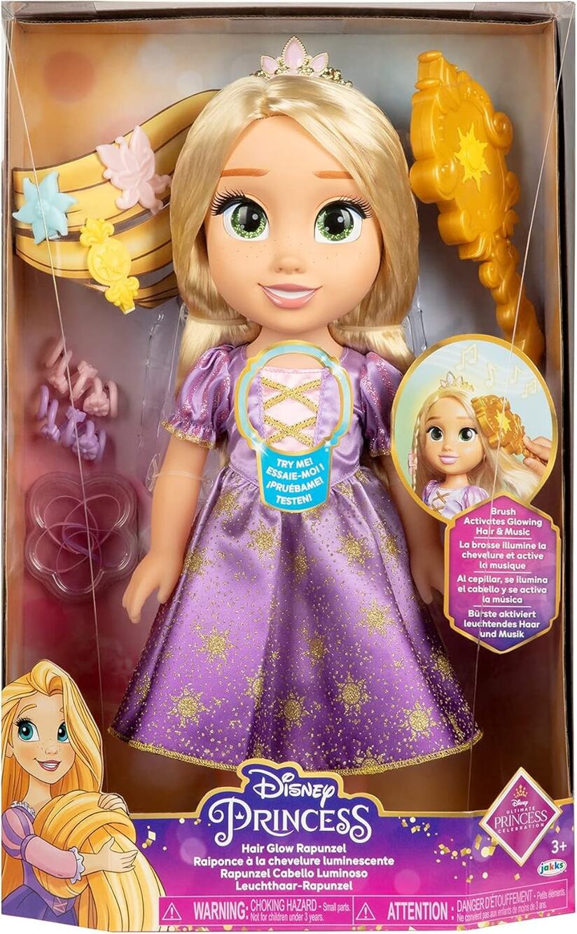 Disney Princess Rapunzel Doll, Magical Glowing Hair and Singing Doll NWT